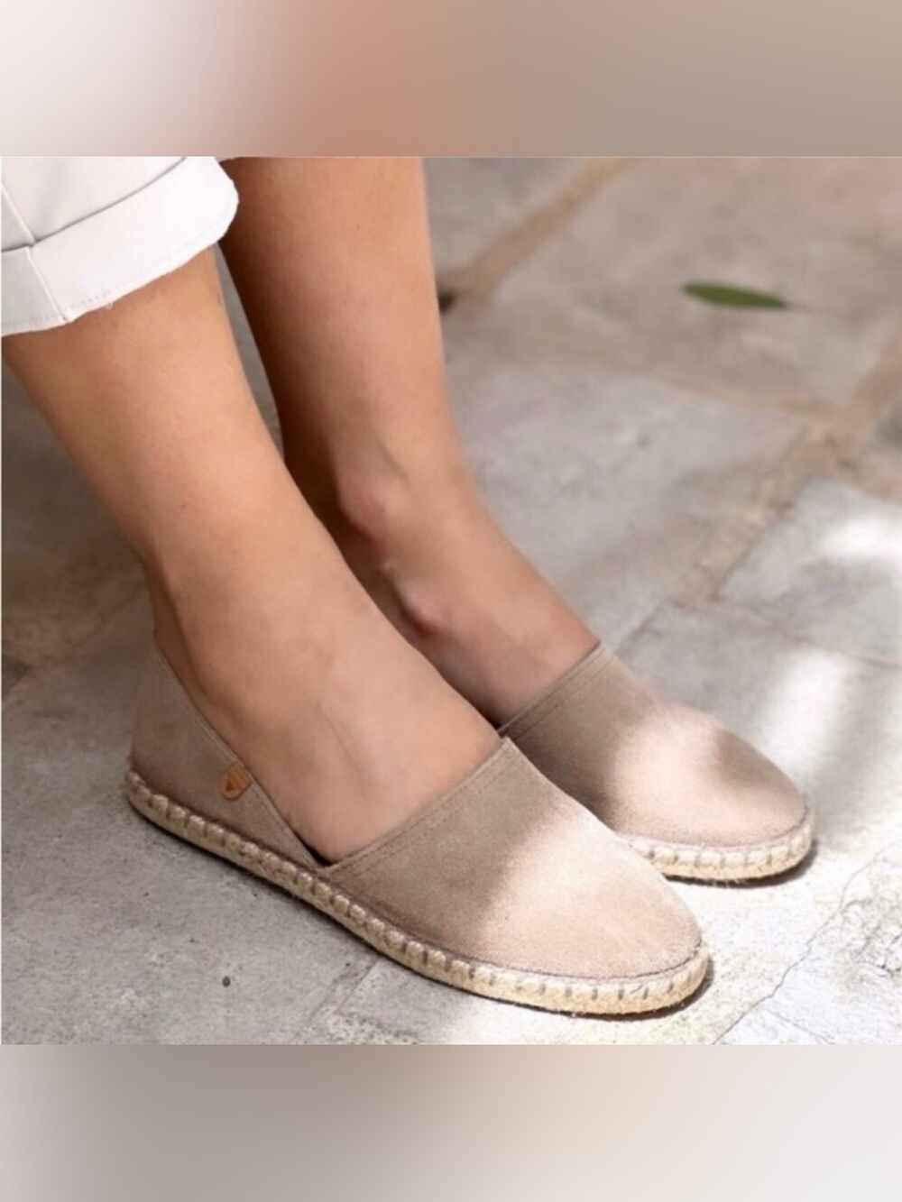 VERBENAS Carmen Taupe Women’s Beige Espadrille Flats Size EU42